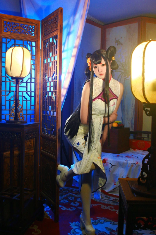 阴阳师手游COS旗袍暮景斜芳殿，年华丽绮 - 夏柠柠